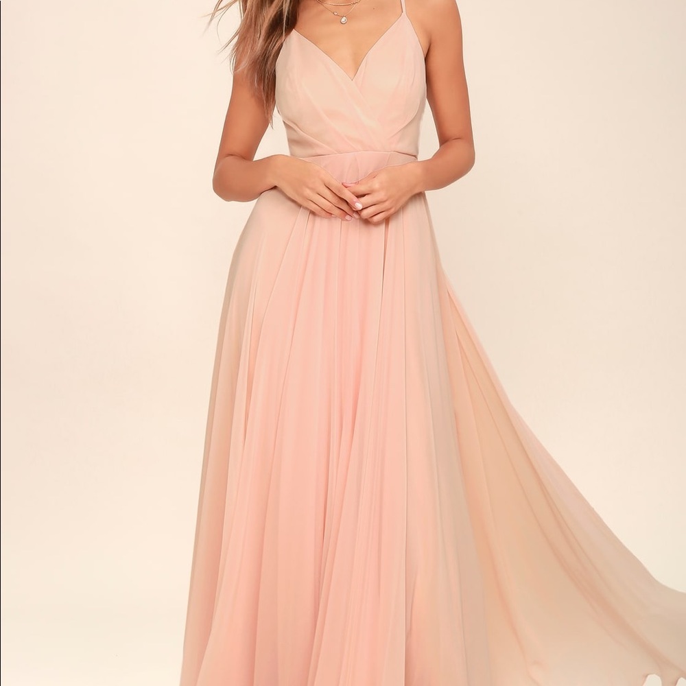Lulu’s Blush Pink Maxi Dress